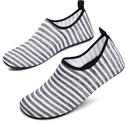 HWJFDC Poolstrumpor unisex skor för inomhus yoga, fitness, strand, snabbtorkande, simning bärbara för par, vatten (K02-6 som visas, 48–49)