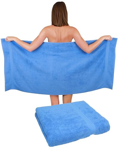 Betz 2 Stück Duschtücher Premium – großes Frottee Duschtuch 70x140 cm aus 100% Baumwolle – saugstark & weich – hochwertiges, pflegeleichtes Handtuch für Damen & Herren Farbe hellblau