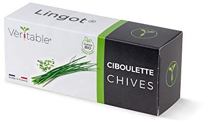 Lingot® Ciboulette BIO - Compatible Potager d'Intérieur Véritable® et Exky® - Recharge prête à l'emploi - Substrat avec Graines Intégrées