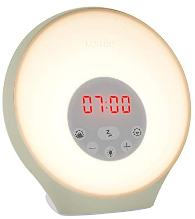Lumie Sunrise Alarm - Sunrise Wake-up Alarm, Sunset Sleep Feature, Sounds and Mood Lighting, White