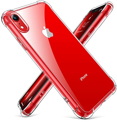 CANSHN iPhone XR Hülle, Hochwertig Transparent Weiche Durchsichtig Dünn Handyhülle mit TPU Stoßfest Fallschutz Bumper Case Cover für Apple iPhone XR 6.1'' - Klar