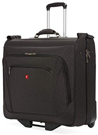 SwissGear 7895 Premium Rolling Garment Bag, Bonus Hanging Feature, Men's and Women's, Carry-on Luggage - Grey Heather
