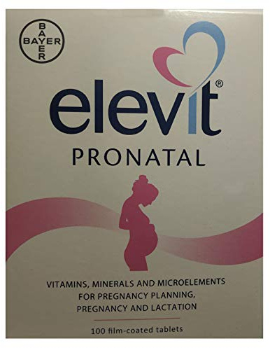 Elevit Pronatal Vitamins + Minerals + Microelements for Before During & After Pregnancy, 100 Tablets