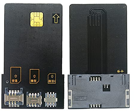 Gialer 4 in 1 Smart Card sim Card Adapter for IC Card, SIM Card with 2FF 3FF 4FF Mini Micro Nano Size