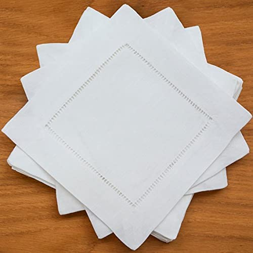 VIXDA 12 Pezzi tovaglioli da Cocktail tovaglioli in Tessuto di Cotone e Lino 8x 8 (20x20 cm)