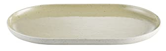 blomus Servierplatte SABLO | Steingut | 30 x 18 cm | Farbe Savannah | handwerklicher Look