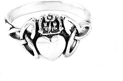 Windalf Irischer Celtic Ring CLADDAGH 11 mm Solvar Ring Freundschaftsring 925 Sterlingsilber (Sterlingsilber, 52 (16.5))
