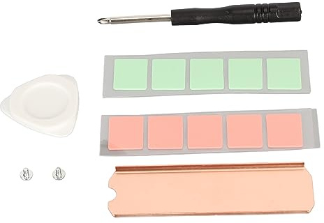 GOWENIC M.2 2280 SSD Kupfer-Kühlkörper, NVMe 2280 SSD-Kühlkörper, Laptop-Kupfer-Kühlkörper mit Silikon-Thermopad für M.2 2280 NVMe SSD