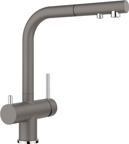 BLANCO FONTAS-S II Filter | Küchenarmatur | Mit herausziehbarem Schlauch | [16,6x26,4x30,6 cm] | Filter wird zusätzlich benötigt | wassersparend | Rückflussverhinderer | Hochdruck