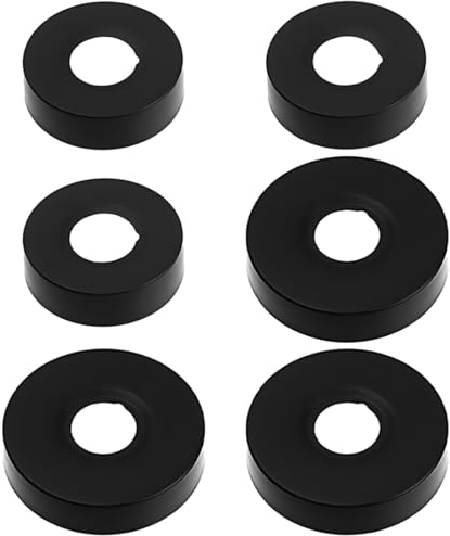 LuLiyLdJ 6 Pièces Noir Cache Radiateur, Rosace Robinet, Rosace Mitigeur Douche, Rosace Radiateur, Cache Trou Mur pour Robinets de Douche, Radiateurs