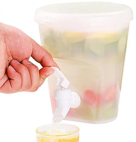 Juices Containers, Drink Dispensers with Tap for Parties 1.5L Clear Beverage Dispenser with Faucet Table for Fruit Teapot