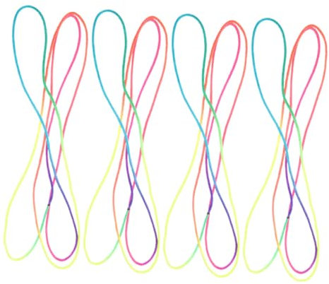 BESTonZON Cats Cradle String String Toy Kids Hand Game Rainbow Color Finger Rope Toy for Entertainment and Play 4pcs
