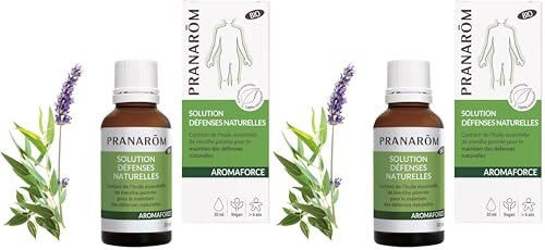 PRANARÔM - Aromaforce - Solution Défenses Naturelles - Synergie Huiles Essentielles 100% Bio - Maintient L'Immunité - 30ml (Lot de 2)