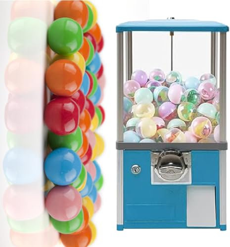 XEEAOFE Vending Machine, 21 Height Candy Gumball Machine, Huge Load Capacity Gumball Bank, Candy Dispenser Machine for 1.77-2.17in Gadgets,Blue