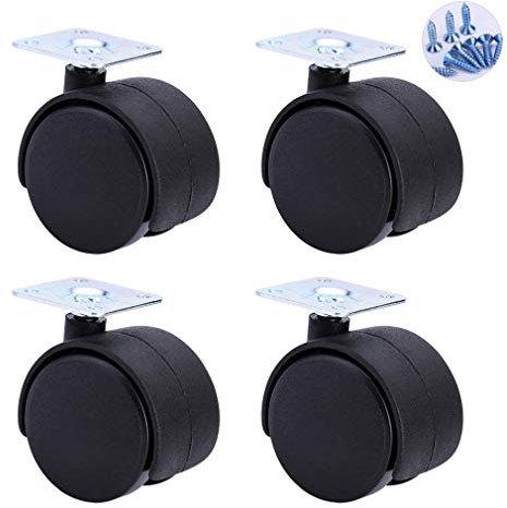 1 Nylon Wheel, Swivel Caster Wheels, Office Caster, Furniture Caster, 4 Piece Set, Computer Accessories, Office Chair Casters, Coffee Table Casters