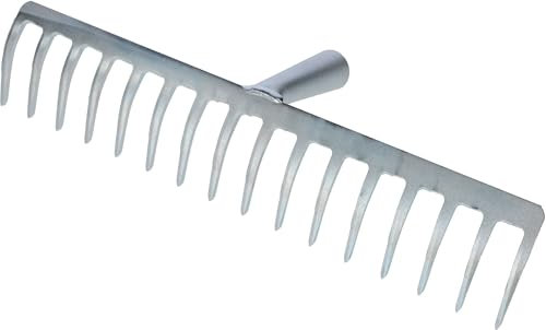 Kerbl Rastrello da Strada 16 Denti sabbiato e zincato