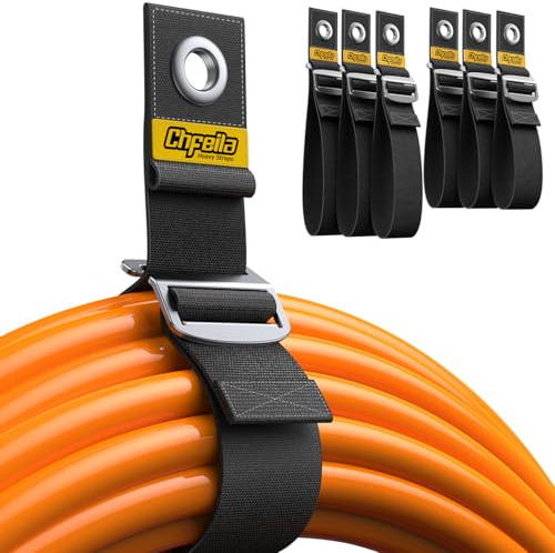 Lot de 6 supports de rallonge de 35,6 cm/45,7 cm, fonctionnement à une main [serrage par gravité en 1 seconde], sangle de rangement réglable pour camping-car, abri de jardin, atelier, garage, outils
