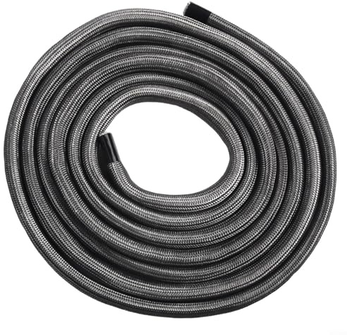 GLFLOW Cuerda de repuesto para estufa de leña, resistente a altas temperaturas, cable sellador de fibra de 10 mm de diámetro, 2 m, negro (3 metros)