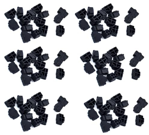 Louttary 100 Tapas Protectoras Antipolvo RJ45 para Puertos Ethernet, Portátiles, Ordenadores y Enrutadores, Fáciles de Instalar
