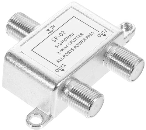 HOMSFOU Divisor Coaxial Vías Satélite y Antena TV Compatible Sistema Catv Señal Estable y Duradera para Cable TV y Amplificadores