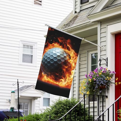 Bandiere da giardino 3 x 5 Ft 200d Heavy Welcome Banner con occhielli in ottone decorazione banner bandiera all'aperto palla da golf su fuoco yard bandiere per tutte le stagioni bandiera decorazione