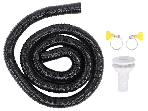 SUNGOOYUE Kit di Installazione per Pompa di Sentina, Tubo Flessibile per Pompa di Sentina Marina con Tubo Corrugato in PVC da 6,56 Piedi per di Drenaggio della Barca