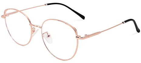Pro Acme Blaulichtfilter Brille Damen Katzenauge Retro Brille, Computerbrille Blockieren Blaue Licht von PC/Handy/TV Blaulicht Brille (Rose Gold)
