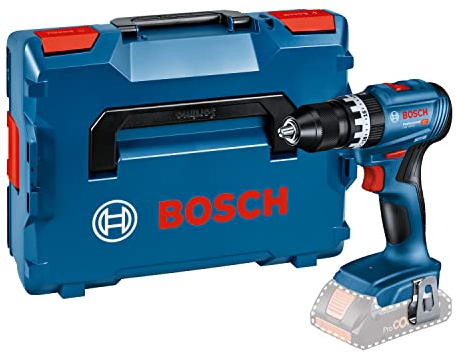 Bosch Professional 18V System perceuse-visseuse à percussion sans-fil GSB 18V-45 (vitesse de rotation 1 900 tr/min, sans batterie ni chargeur, dans L-BOXX) Bleu