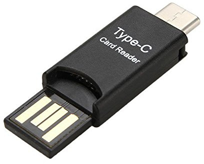 Oikabio Adaptador de Lector de Tarjetas USB 3.1 Tipo C USB-C -SD TF para PC Celular
