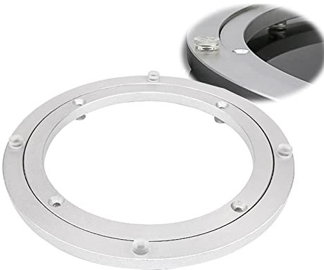 WORDFUN Drehlager Aluminiumlegierung Kugellager Drehtisch Plattenspieler Rund Stabil Starke Tragfähigkeit Für Tischplatten Aus Glass, Holz Und Marmor