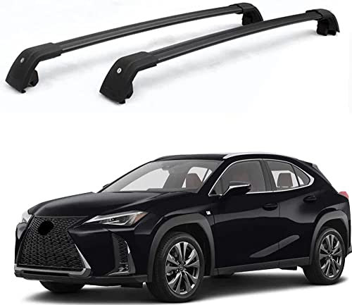 JIMORY 2 Stück Auto Relingträger Dachträger Crossbar, für Lexus UX UX200 UX250H 2018-2020 Querträger Lastenträger Fahrrad DachbüGel Gepäckträger
