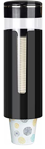 Dispenser per bicchieri, dispenser per bicchieri da parete con raffreddatore d'acqua adatto per bicchieri usa e getta di carta e plastica da 120-210 ml, portabicchieri a trazione per bagno, ufficio