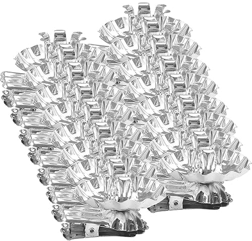 IMIKEYA 36stücke Teiliges Weihnachtskerzenhalter Clips Metall Silberne Blütenform Für Stabkerzen Für Weihnachtsbaum Und Festliche Dekoration