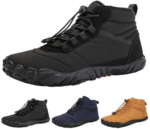 Winter Barefoot Shoes, Scarpe Invernali a Piedi Nudi, Scarpe Impermeabili, Scarpe da Trail Running e Trekking Donna Uomo, con Suola Antiscivolo e Ampia Punta, Palestra Leggere Scarpe