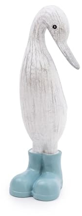 Home Deco London Resin Ducks in Wellies Lovely Decorative Ornament - Great Gift Idea (Resin Duck With Wellies Medium Blue)