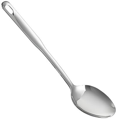IMEEA Large Cooking Spoon 12.8in/32.5cm Kitchen Serving Spoon SUS304 Stainless Steel Spoon Solid Basting Spoon