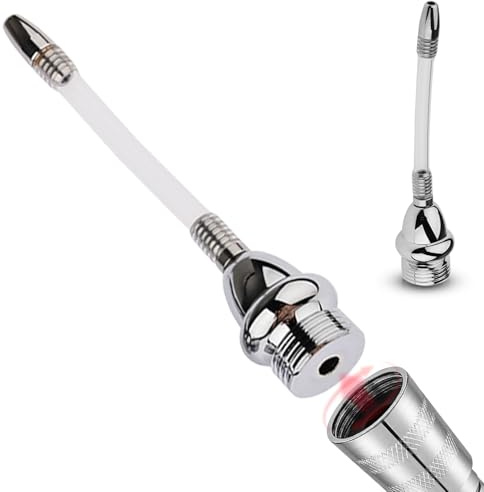 AMZII 2-IN-1 Dilator Harnröhre Edelstahl Hohl,mit Po Dusche Analdusche für Harnröhren und Anal Dusche,Analdusche für Analverkehr,Katheter Harnröhre Mann Penis Plug Harnröhren Einlauf Klistier (A7)