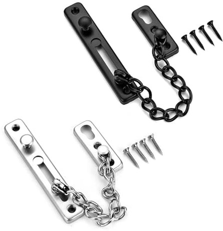2 Juegos De Cadenas Para Cerraduras De Puertas, Cadenas Para Cerraduras De Puertas De Acero Inoxidable, Cadenas Para Cerraduras De Puertas De Seguridad, Herramientas Para El Hogar, Etc.