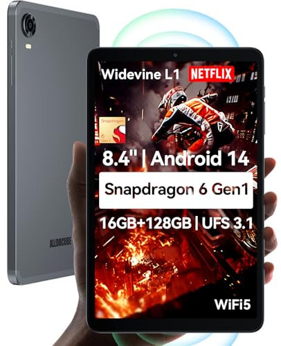 Snapdragon 6Gen1 Tablet 8.4 ALLDOCUBE iPlay60 Mini Turbo, Android 14, video 4K 1920x1200 FHD, Widevine L1, Doppi altoparlanti Giroscopio a 6 assi, 16 GB+128 GB+1 TB TF UFS3.1, 5 MP/13 MP, PD18W WIFI5