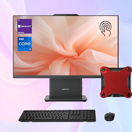 Lenovo IdeaCentre I Gen 9 27 Business All-in-One Desktop, 27 FHD 100Hz Touchscreen, Intel Core i7-13620H, 64GB DDR5 RAM, 4TB SSD, Wi-Fi 6, Windows 11 Pro, Grey + with A-Data 512 External SSD Bundle