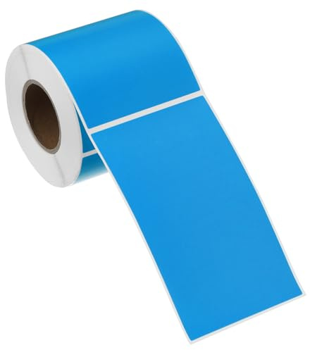 PATIKIL 250 Pcs Etiquetas Rectangulares De Codificación 127x76mm Azul Cielo | De Color, Etiquetas Adhesivas Rectangulares De Colores, Para Mudanzas, Para Inventario Cajas