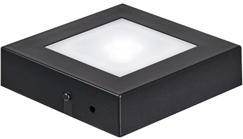 EUSTUMA Quadratischer Leuchtständer mit verschiedenen Farben, 3D-Glas-Kristallkunst, farbwechselnde LED-Beleuchtung für festliche Dekorationen