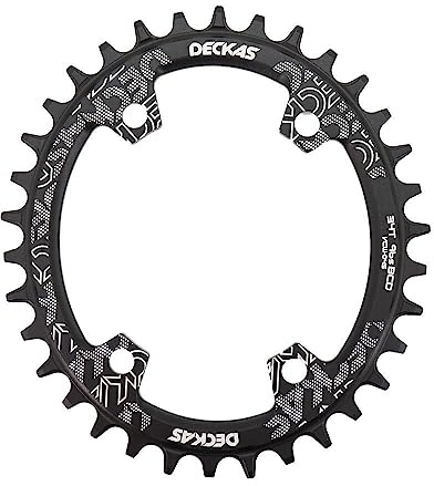 ZQINGQING Platos para Bicicletas Plato Ovalado 32T 34T 36T 38 Dientes 96 BCD Bicicleta de Ciclismo Rueda Dentada Placa Dentada 96bcd Plato Ovalado 32 MTB(34T,Noir)
