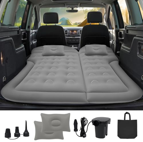 Rainpal Auto Luftmatratz, SUV Matratze Kofferraum, Car Air Mattress, Faltbar Automatratzen für Camping/Reisen/Zelt, Double Luftbett für Kofferraum/Rücksitz, Air Beds for Sleep (175cm_Grey)
