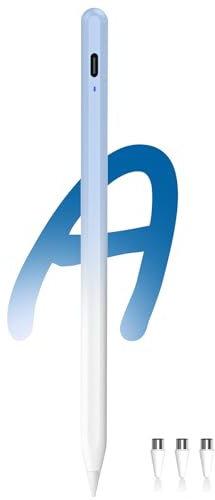 Stylus Stift für A11+/A9+ Tablet Power-Display Android Tablet Stift 4 POM Feder Schnellladung Stylus Pen Kompatibel mit Switch/Samsung Tab A11/A9/iPhone 17-6/Phones und -Tablets (Farbverlauf-Blau)