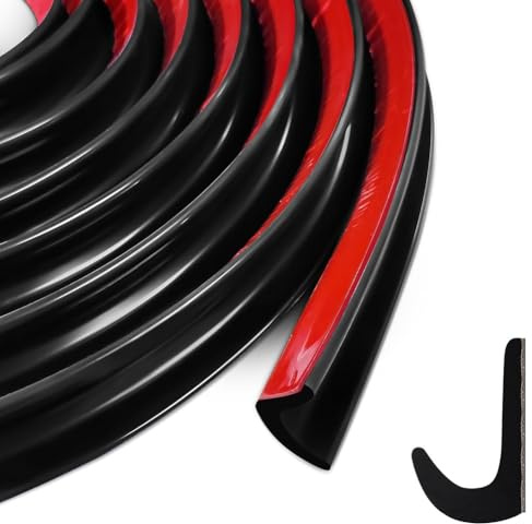 Lawnoval Binario di gocciolamento per grondaia in PVC a forma di J, altezza 1,27 cm, forte supporto adesivo per tetto camper e deviazione dell'acqua domestica