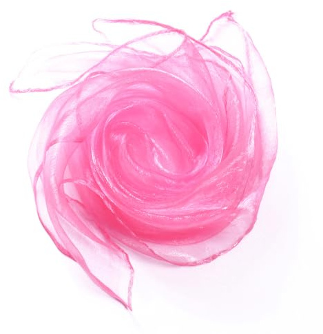 10 Stück 60cm Chiffontücher,Seidentücher Zaubertücher Square Jongliertücher | Tücher Jonglieren,Spieltücher Tanz Tücher Set,Performance Seide Schals für Aktivitäten Zubehör Deko,Rosa