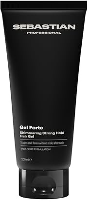 Sebastian Professional Gel Forte Shimmering Strong Hold Hair Gel | Easy-rinse Formula | Non-sticky | 200ml