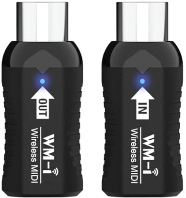 Tacdas Trasmettitore Ricevitore Audio per Chitarra Wireless Midi Ricaricabile Adattatore Midi Wireless per Tastiera di Pianoforte Digitale