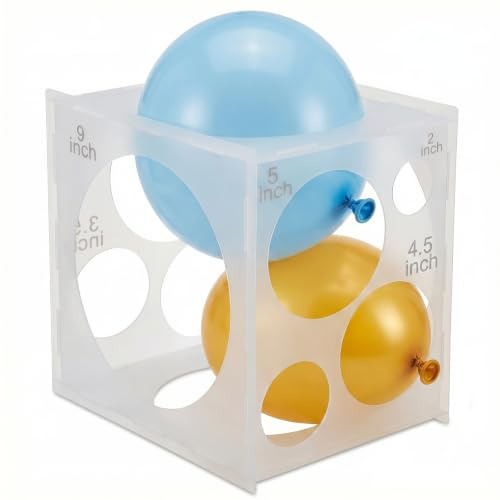 Geukmun Balloon Sizer Box, 11 Holes Collapsible Measurement Tool 2-10 Inch